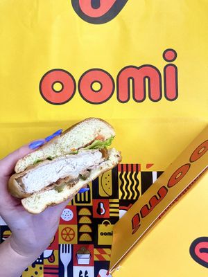 Chik’n sandwich   at Earth Burger - Oomi Kitchen  in Dallas