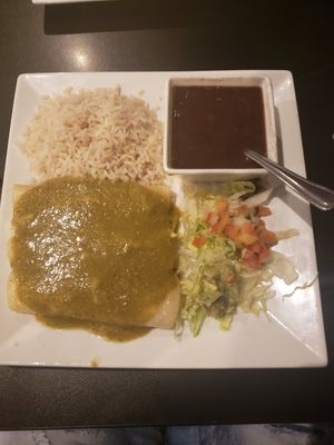 Beyond meat enchiladas at Botanas Restaurant and Bar in Branson