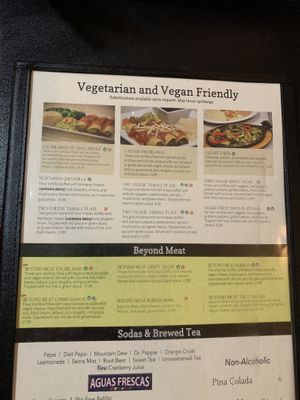 Vegan Menu   at Botanas Restaurant and Bar in Branson