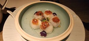 chocolate peanut dumplings at Hakkasan - Mayfair in London
