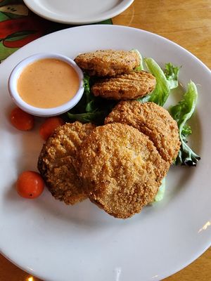 Fried green tomatoes at Scallions in Saratoga Springs
