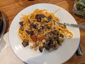 Chickpea pasta at Scallions in Saratoga Springs