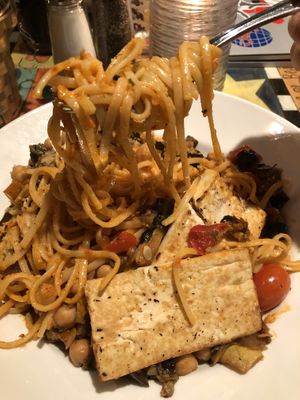 Vegan pasta  at Scallions in Saratoga Springs