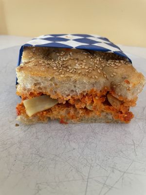 Focaccia sandwich.  at Bakers Bench - Pop-up in Los Angeles