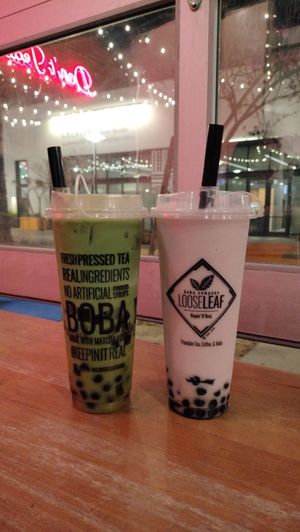 Matcha Mango & Taro at Loose Leaf Boba Company in Long Beach