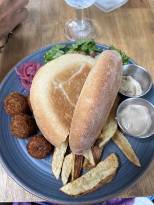 Falafel plate   at The Open Kitchen - La Fortuna in La Fortuna