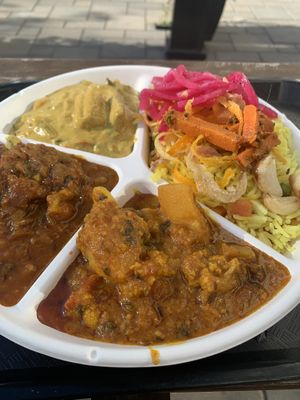 Curries and Chana masala  at Tiffin in Kelowna