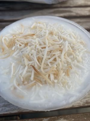 Coconut puddingg  at Tiffin in Kelowna