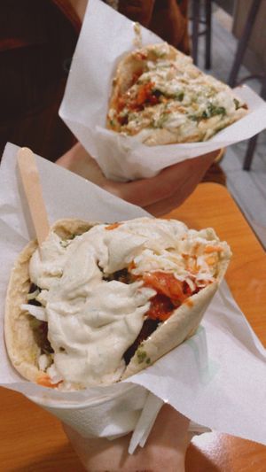 So so good!! 🧡 at Maoz - Xavier Privas in Paris