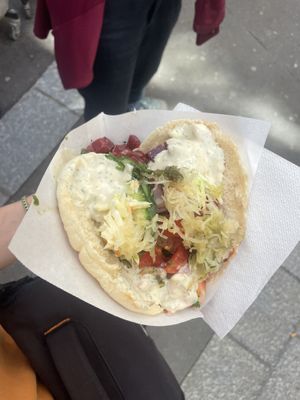 Falfel pita with vegetables  at Maoz - Xavier Privas in Paris