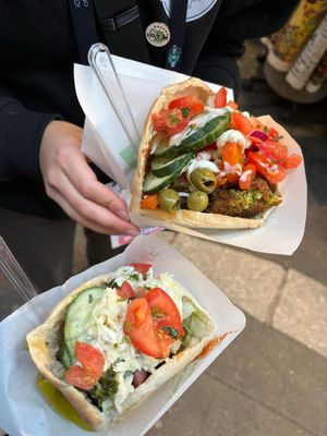 Best falafel I ever eaten, think it cost 8 euros  at Maoz - Xavier Privas in Paris