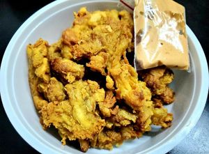 Oyster mashroom fry with vegan sauce 😋 at Torus Vegan Home Made Food Service in Dhaka