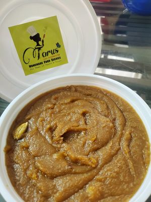 Chickpea's Halwa made with Jaggery at Torus Vegan Home Made Food Service in Dhaka