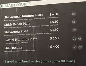 Menu 3 of 5 - Mains  at The Tajine in Siem Reap