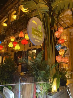Love that’s it just like bam, vegan, right on a busy walking street.  💚  at V Vegan in Hoi An