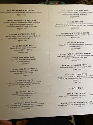 Menu   at V Vegan in Hoi An