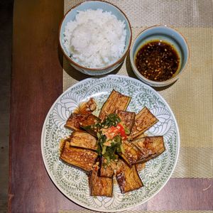 Fried Eggplant with Garlic & Chili at V Vegan in Hoi An