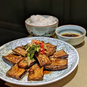 Fried Eggplant with Garlic & Chili at V Vegan in Hoi An
