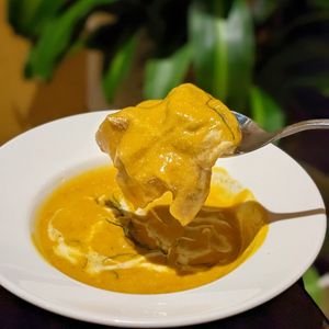 Vegetable Wonton in Coconut Broth at V Vegan in Hoi An