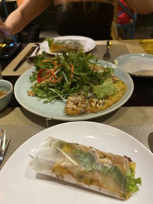 Crispy pancakes  at V Vegan in Hoi An