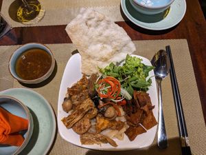 Cau lau at V Vegan in Hoi An