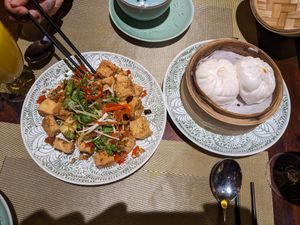 Tofu and dumplings at V Vegan in Hoi An