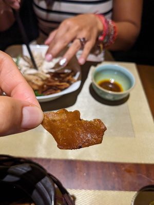 Mock meat for pork skin at V Vegan in Hoi An