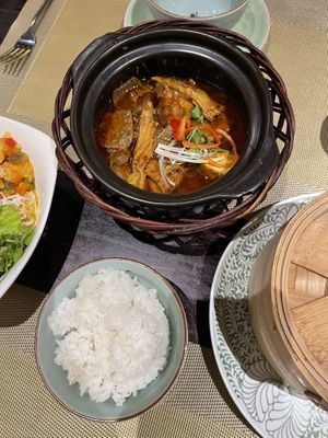 Caramalized tofu medley  at V Vegan in Hoi An