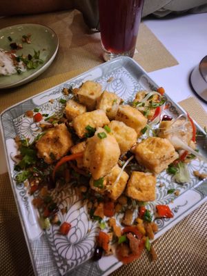Salt n pepper tofu at V Vegan in Hoi An