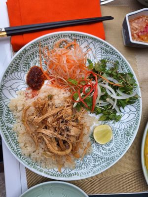 Vegan chicken rice at V Vegan in Hoi An