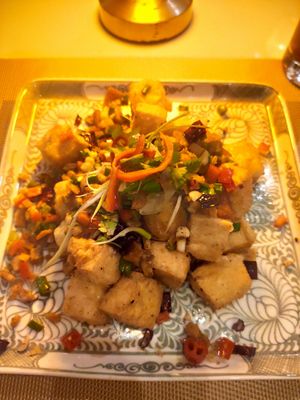 Crispy tofu with salt and pepper #Veganuary at V Vegan in Hoi An