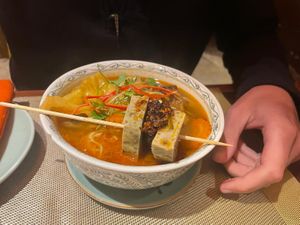 Spicy noodle soup   at V Vegan in Hoi An
