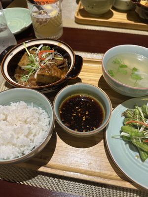 Meal set 4 with caramelized tofu medley   at V Vegan in Hoi An