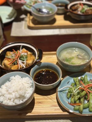 Family meal set 2 with tofu soya cheese   at V Vegan in Hoi An