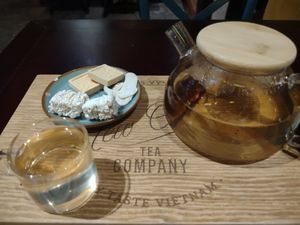 Ginsing tea at V Vegan in Hoi An