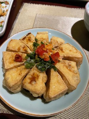 spicy crispy tofuu  at V Vegan in Hoi An