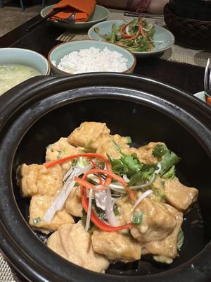 Tofu cheese   at V Vegan in Hoi An