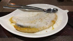 banana flambé  at V Vegan in Hoi An