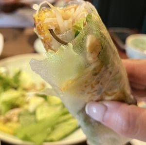 banh xeo wrapped up   at V Vegan in Hoi An