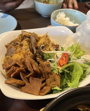 cau lau noodles  at V Vegan in Hoi An