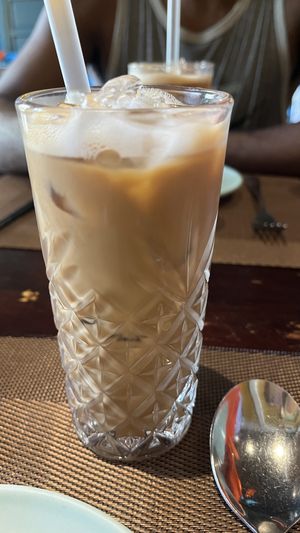 iced vietnamese coffee  at V Vegan in Hoi An