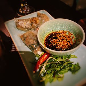 Gyozas  at V Vegan in Hoi An