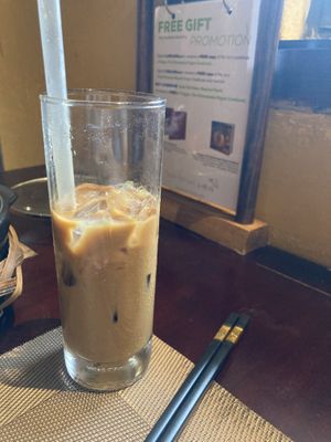 Vietnamese white coffeee  at V Vegan in Hoi An