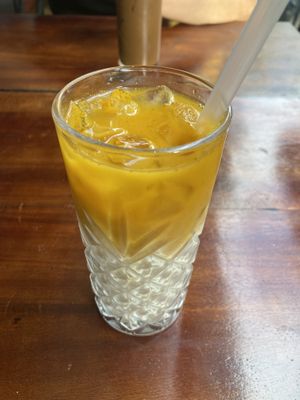 Turmeric latte iced  at V Vegan in Hoi An