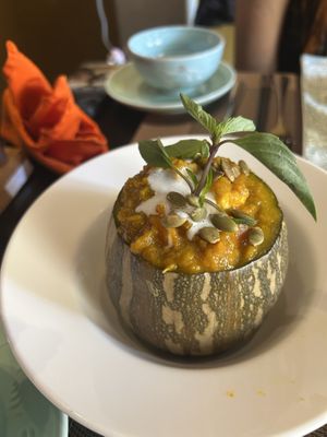 pumpkin curry, amazing, favourite thing on  the menu  at V Vegan in Hoi An