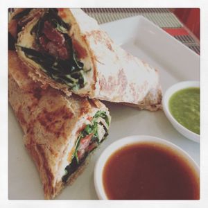 Hummus Wrap  at Vegan Planet in Cancun