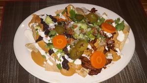 Nachos at Vegan Planet in Cancun