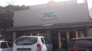 The restaurant at Vegan Planet in Cancun