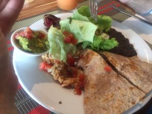 texadillas  at Vegan Planet in Cancun