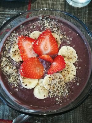 acai bowl at Vegan Planet in Cancun